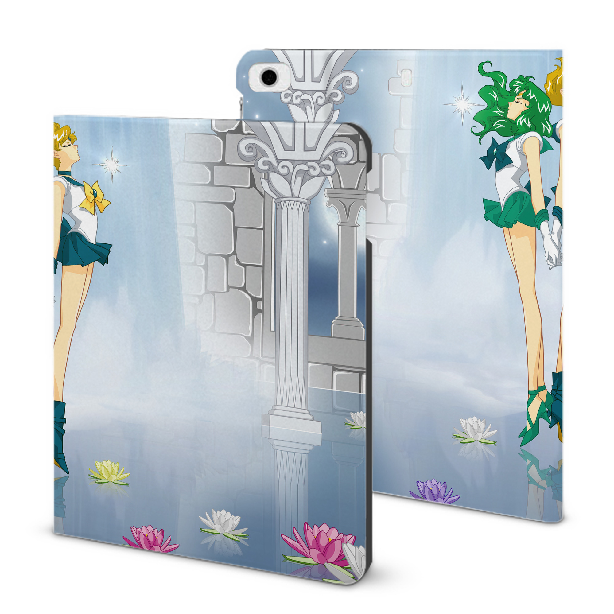 （画像用） 美少女戦士セーラームーン Sailor Moon IPad ケース ブック型 PUレザー TPU 耐衝撃 軽量 薄型 ペン収納なし 全面保護 IPad 各モデル対応